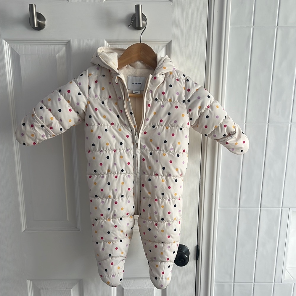 Old Navy Baby Polka Dot One Piece Snowsuit